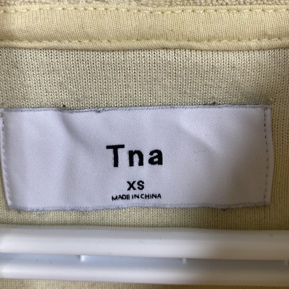 TNA The Perfect Hoodie Classic Pullover Hoodie - Butter Yellow - Size XS - Picture 12 of 15